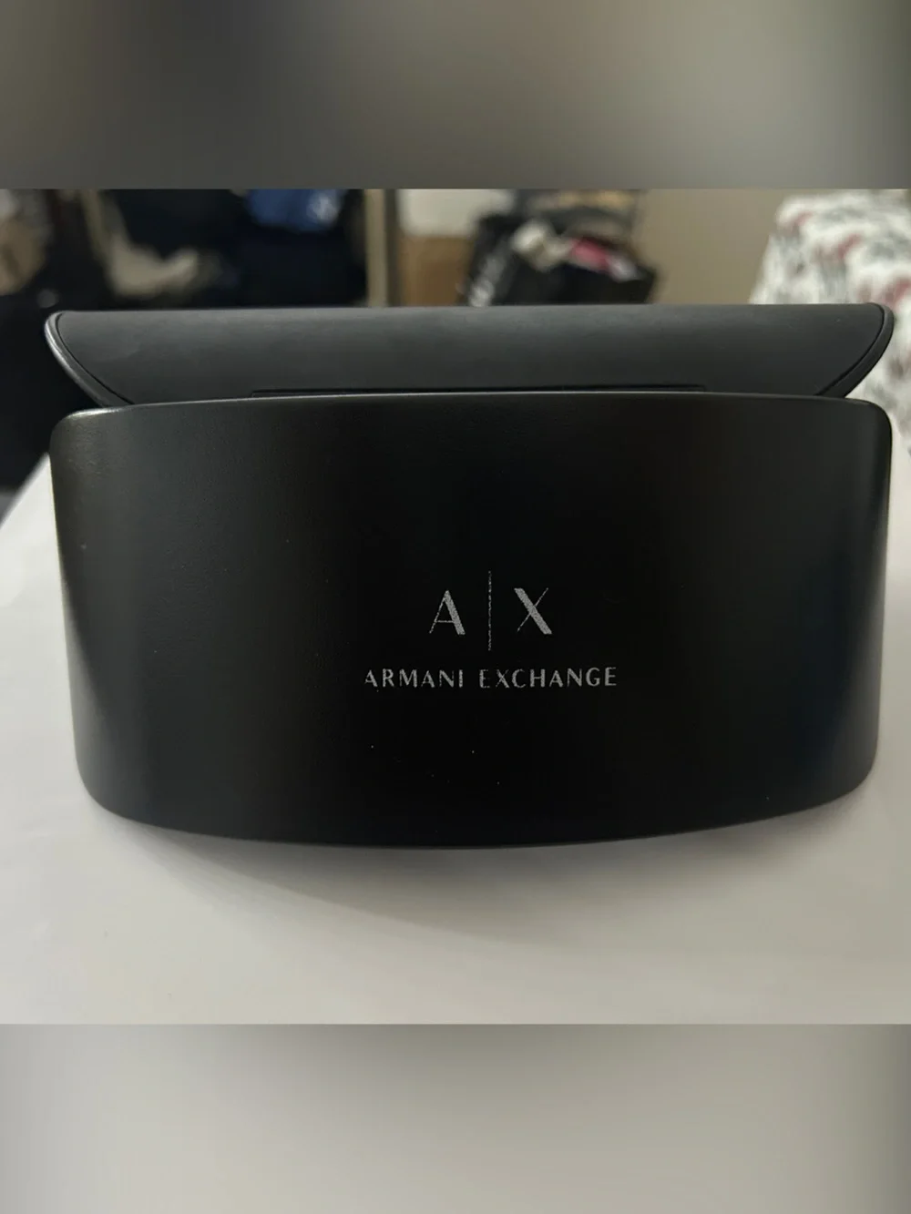 Armani Exchange Black Hard VR/AR Accessory Case with A|X Logo